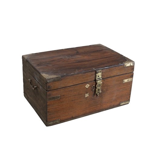 India - Old Furniture Old Indian Chest with Brass work