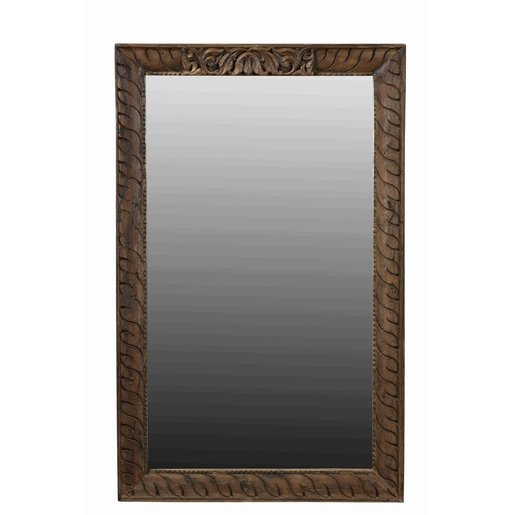 India - Old Furniture Carved Frame Mirror