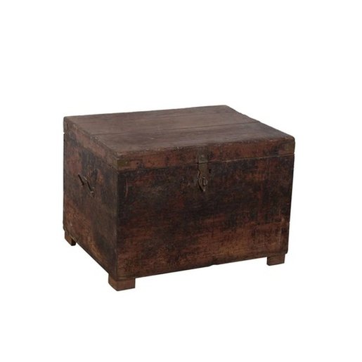 India - Old Furniture Dark Teak Chest