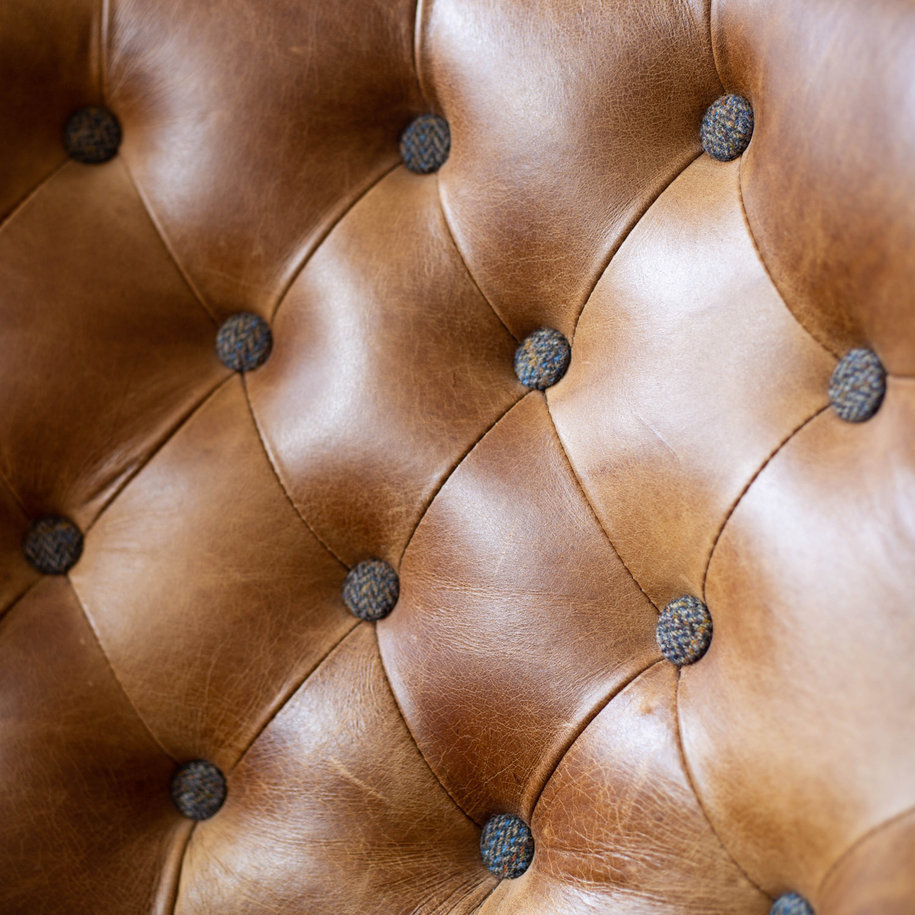 Stanford Leather Chair - Moreland Fabric