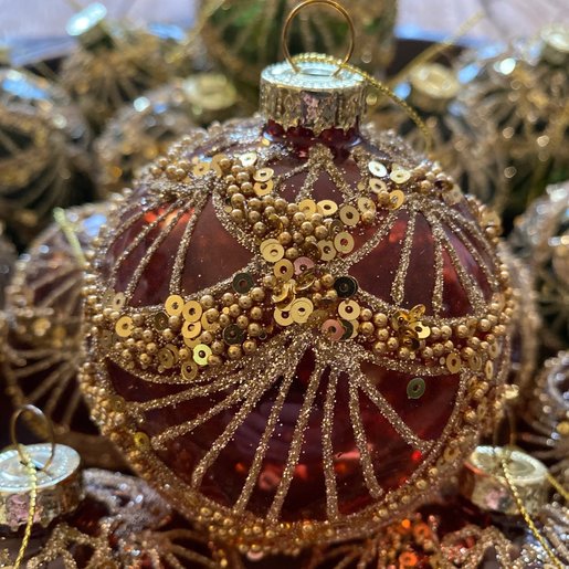 Level 2 Accessories Orange & Gold Swag Bauble