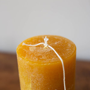 Amber Folk Pillar Candle