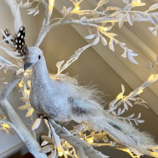 Level 2 Accessories Large White Clip On Peacock