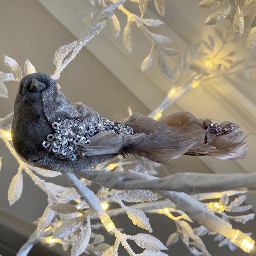 Level 1 Accessories Grey Bird with Clip