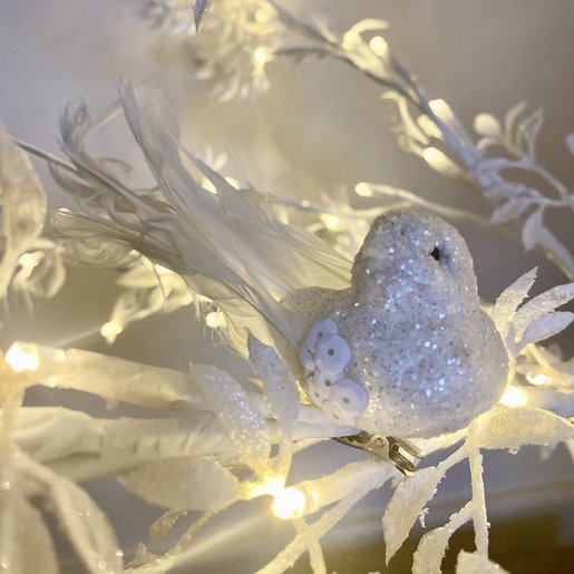 Level 1 Accessories Tiny White Clip On Bird