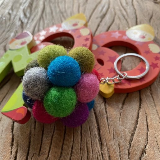Level 1 Accessories Needle Felt Ball Keyring
