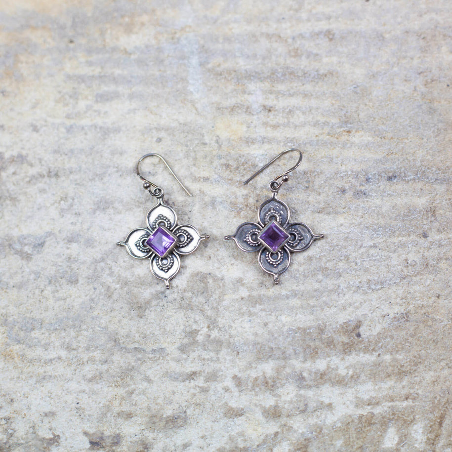 Silver & Amethyst Earrings