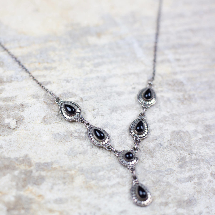 Silver & Onyx Necklace