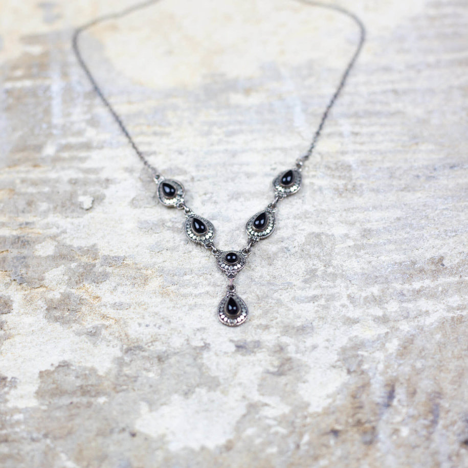 Silver & Onyx Necklace