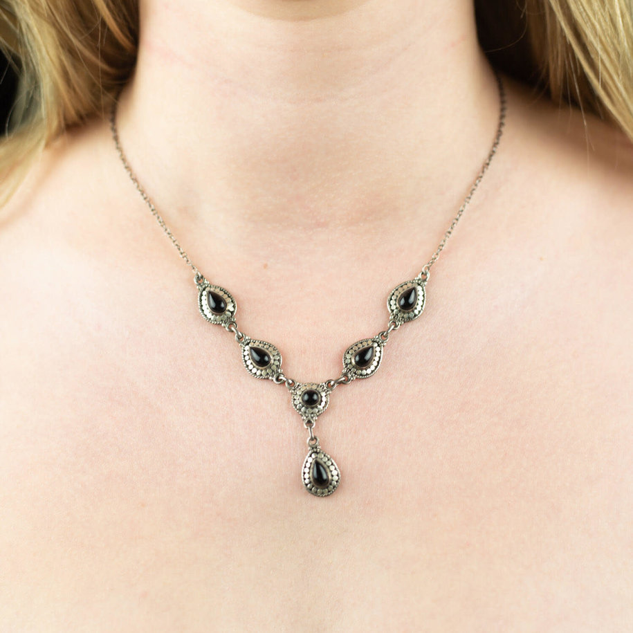 Silver & Onyx Necklace