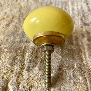 Yellow Round Ceramic Knob