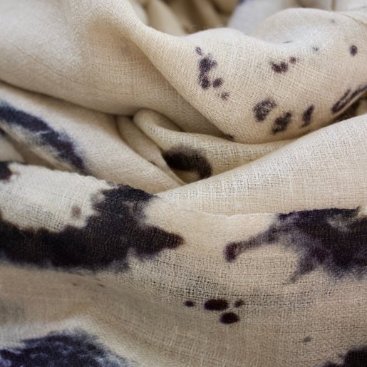 India - Textiles Pure Cashmere Pashmina - Abstract Ink