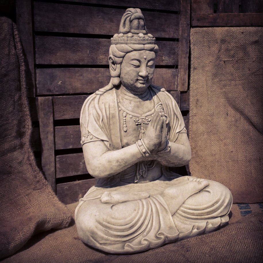 Stoneware Praying Goddess