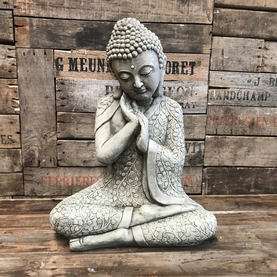Stoneware Restful Flower Buddha
