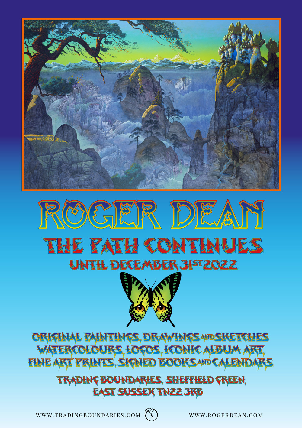 Roger Dean Exhibition Trading Boundaries Art 'The Path Continues' 2022
