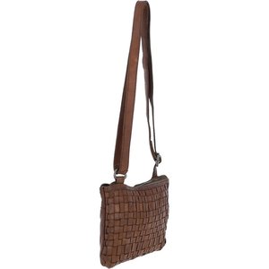 Lattice Leather Handbag  Taupe ( S)