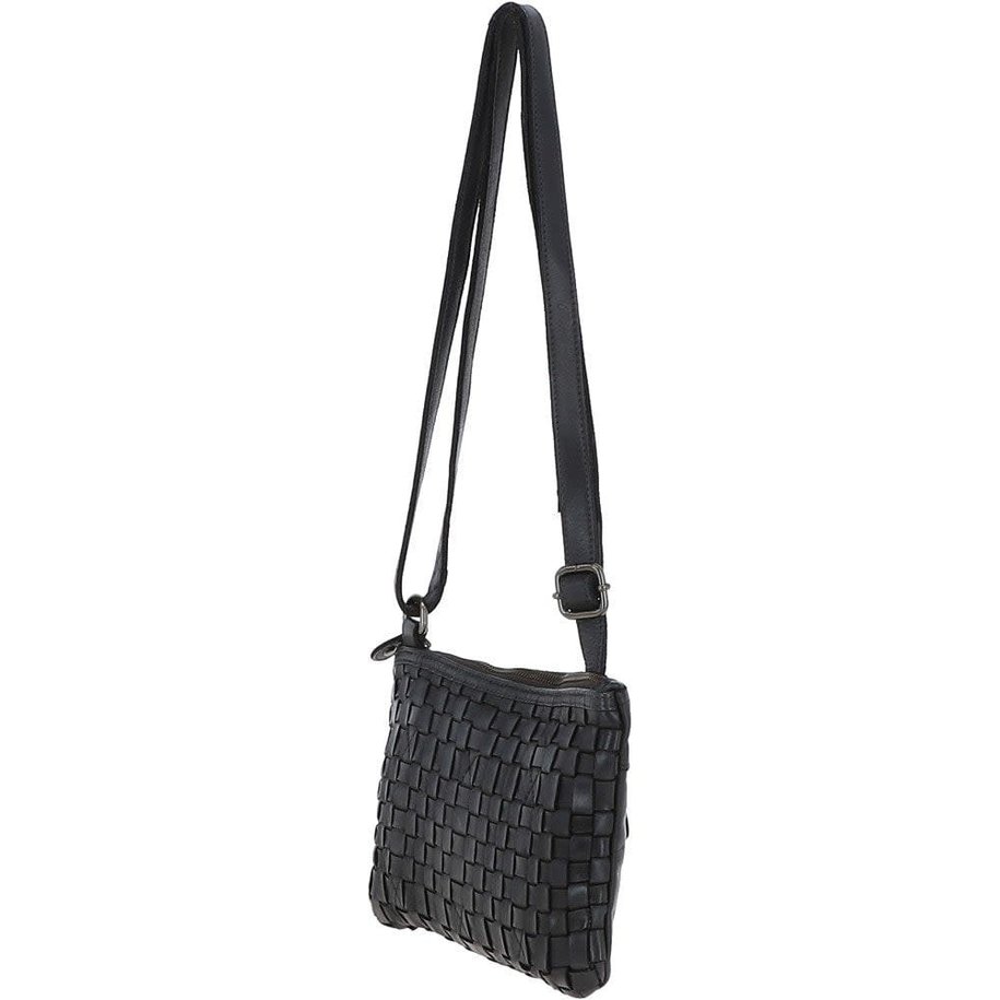 Lattice leatherHandbag -  Dark Grey (S)