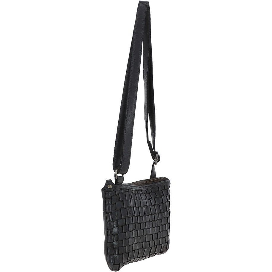Lattice leatherHandbag -  Dark Grey (S)