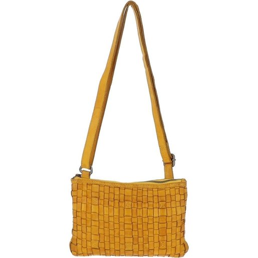 Level 1 Accessories Leather Lattice Handbag  Yellow ( S)