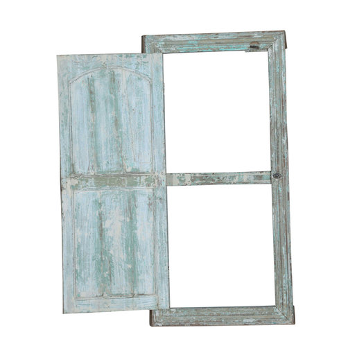 India - Old Furniture Blue Door/Window Frame