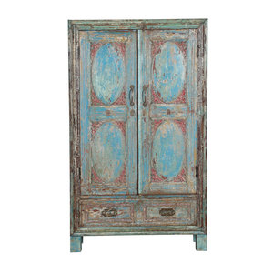 Blue Painted Cupboard with drawers