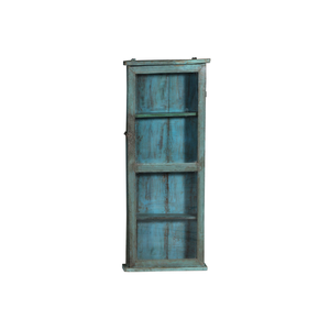 Glazed Wall Cabinet - Turquoise/Blue