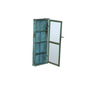 Glazed Wall Cabinet - Turquoise/Blue