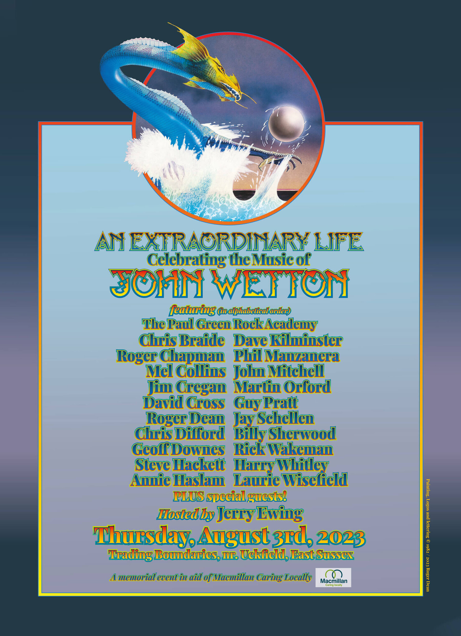 John Wetton Memorial Concert Trading Boundaries 2023 Prog Rock Roger Dean Sussex Live Music