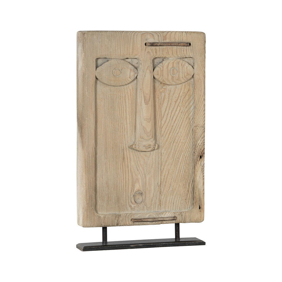 Mango Wood Face Panel with Iron Stand