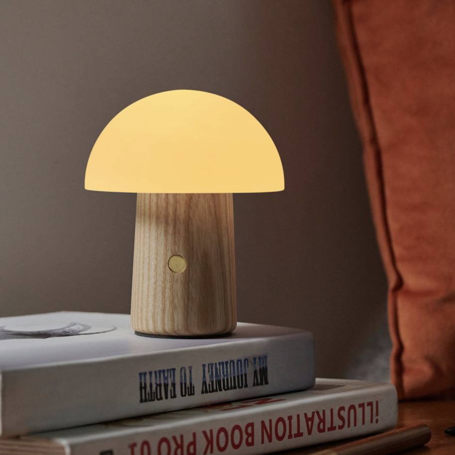 Alice Mushroom Lamp Small  - Ash/Walnut