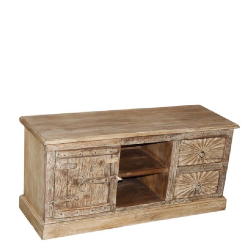 India - Old Furniture Two Drawer TV Cabinet