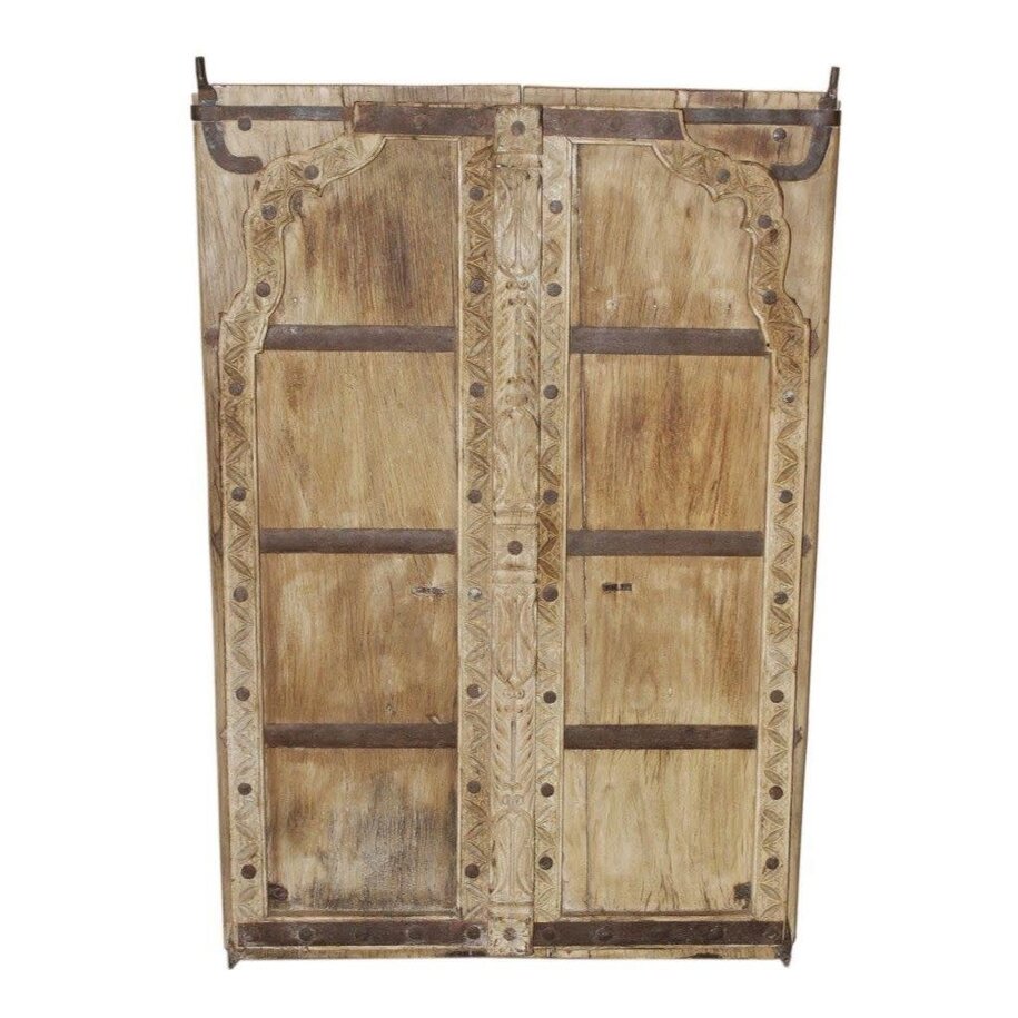 Old Teak Mughal Door