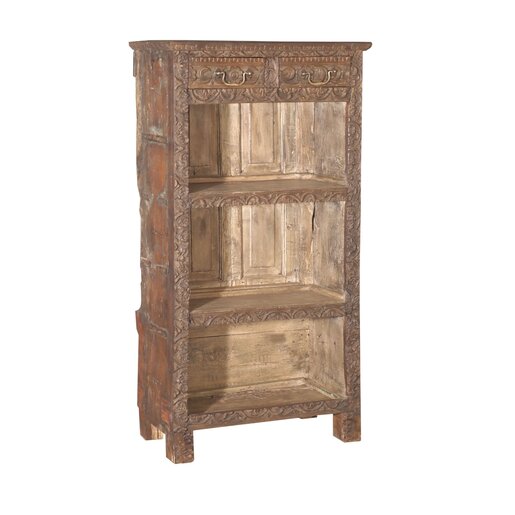 India - Old Furniture Ornate Carved Bookcase