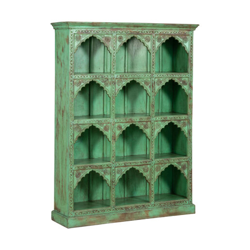 India - Old Furniture Multi Mughal Arch Bookcase