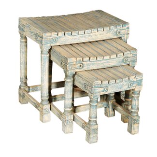 India - Old Furniture Nest of Tables - Mango Wood India - Old Furniture Nest of Tables - Mango Wood
