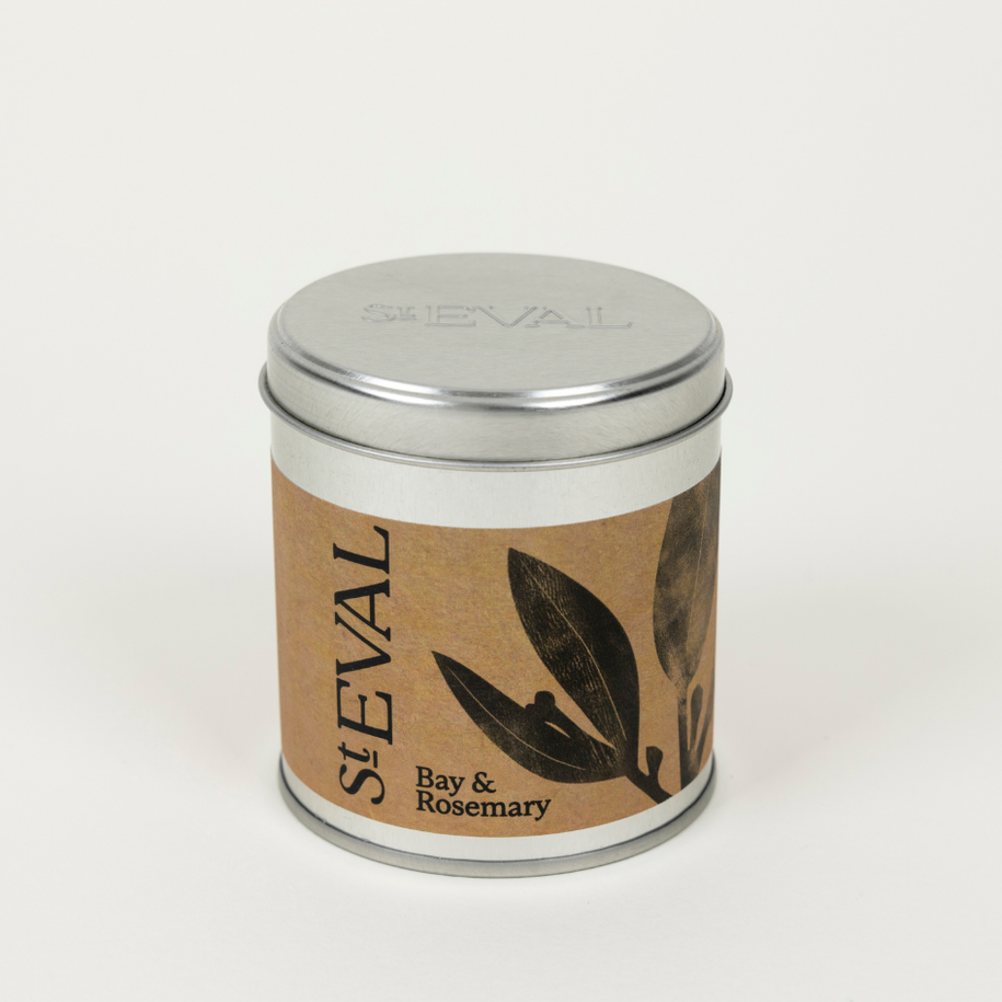 Bay & Rosemary Scented  Candle Tin