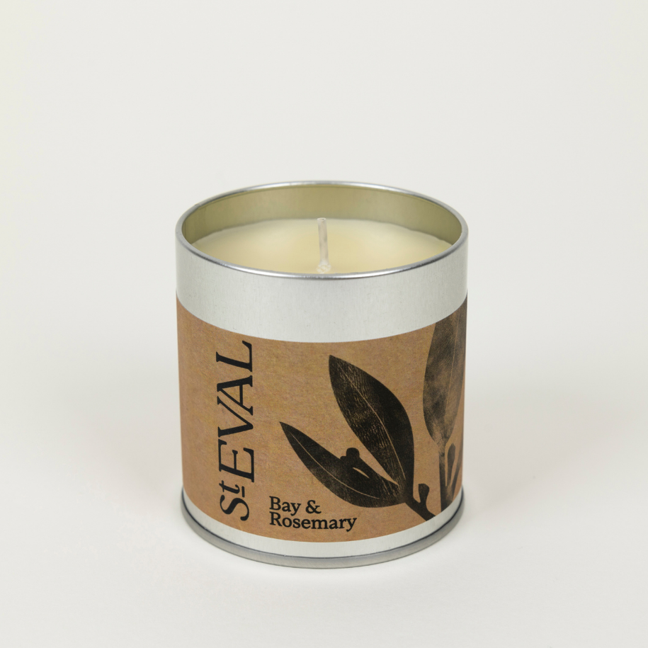Bay & Rosemary Scented  Candle Tin