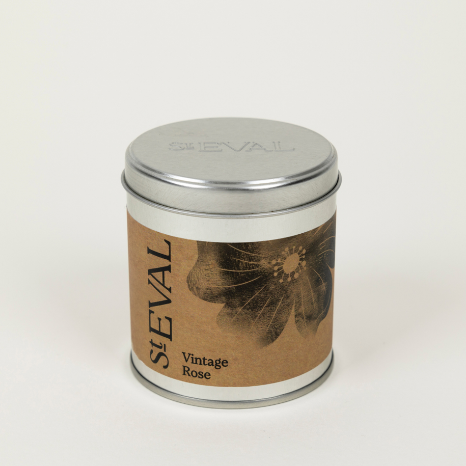 Vintage Rose Scented Candle Tin