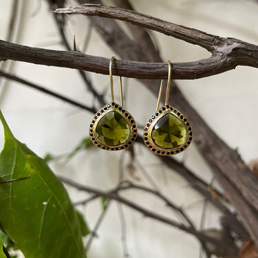 India - Jewellery & Gifts Embellished Agate Teardrop Earrings