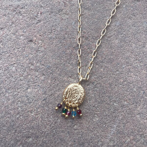 Multi-Stone Charm Necklace