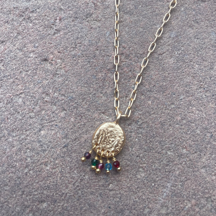 Multi-Stone Charm Necklace