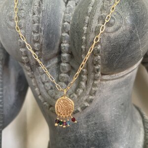 Multi-Stone Charm Necklace