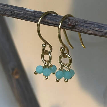 India - Jewellery & Gifts Turquoise Cluster Earrings