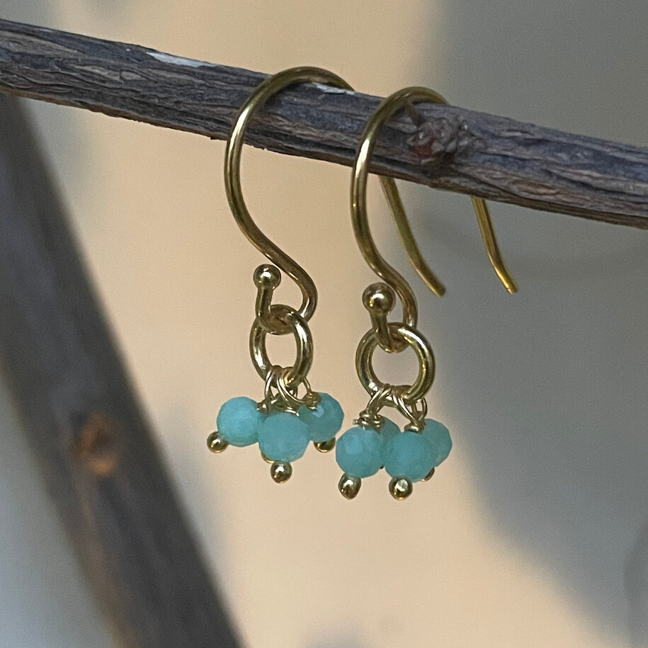 Turquoise Cluster Earrings