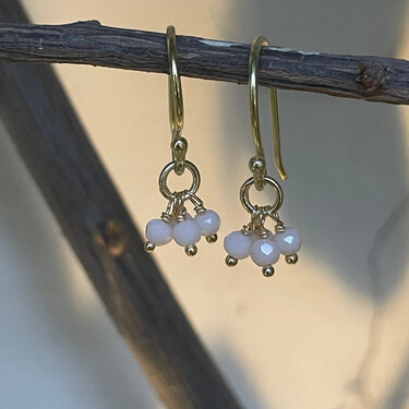 India - Jewellery & Gifts Rose Quartz Cluster Earrings