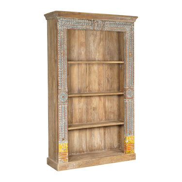India - Old Furniture Antique Indian Door Frame Bookcase