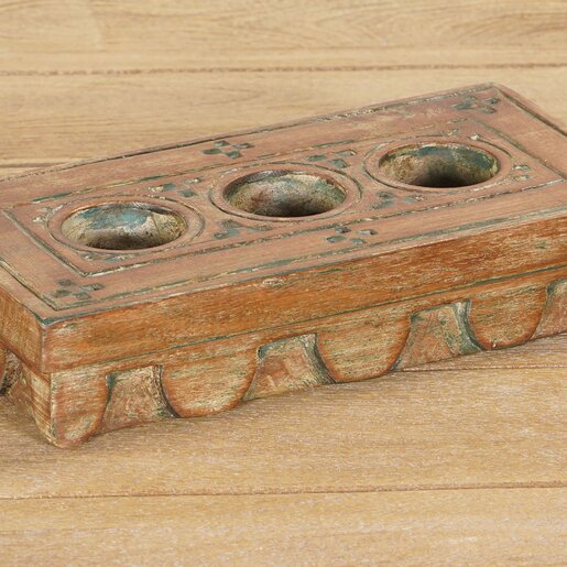 India - Handicrafts Traditional Spice Holder - Triple