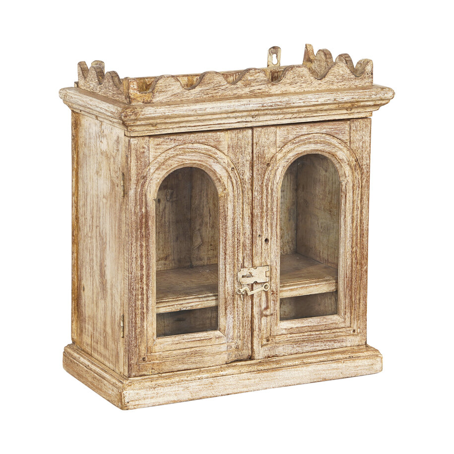 White Washed Wall Cabinet