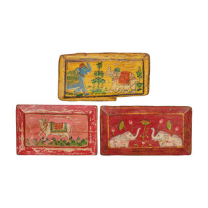 Vintage Painted Indian Panel