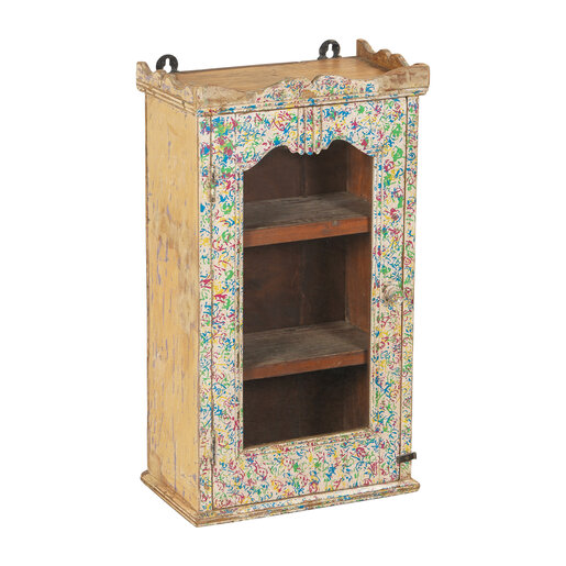 India - Old Furniture Painted Vintage Glazed Cabinet